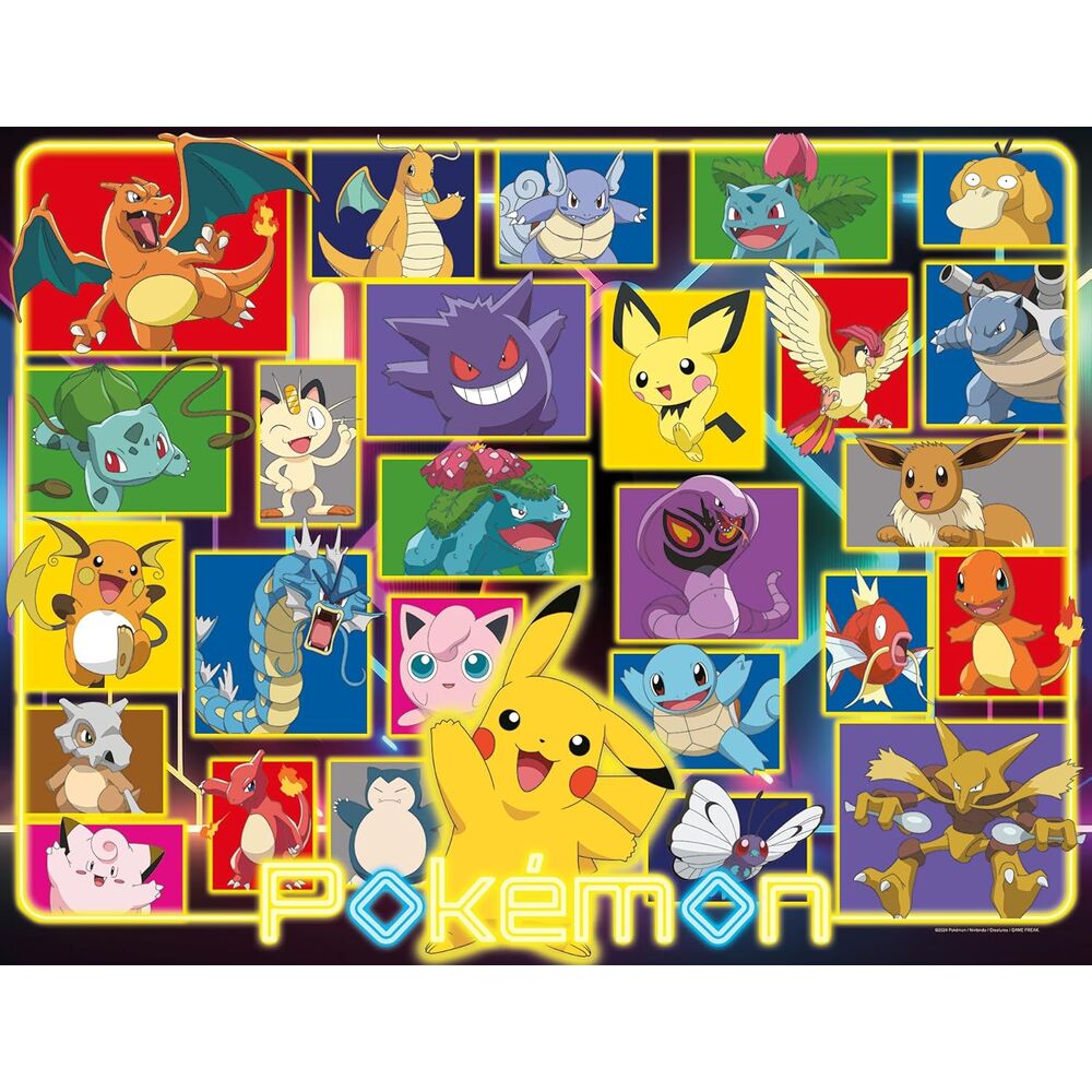 Boîte du puzzle Pokémon 2000 pièces RAVENSBURGER montrant la marque et le visuel complet du puzzle à assembler