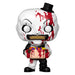 Figurine Funko POP Terrifier Art the Clown de 9cm en vinyle dans sa boîte cadeau collector, vue de face