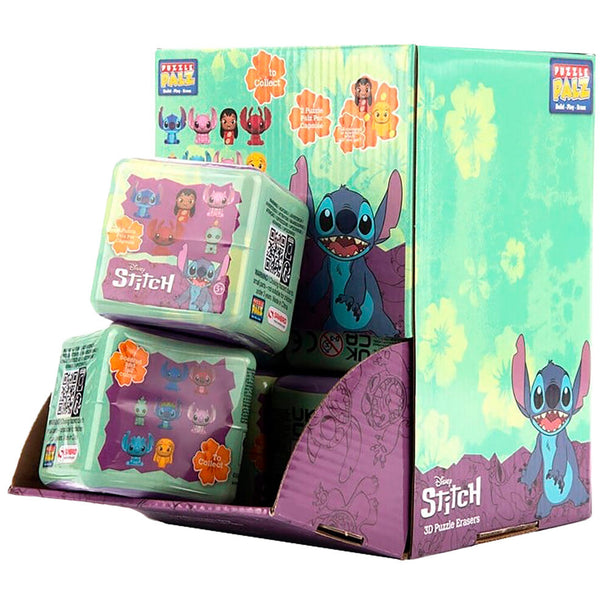 Boîte Puzzle Palz Capsule Disney Stitch avec illustration colorée du personnage