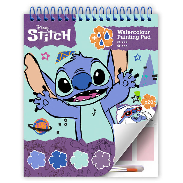 Cahier de dessin aquarelle Disney Stitch avec couverture illustrée et marque CYP BRANDS