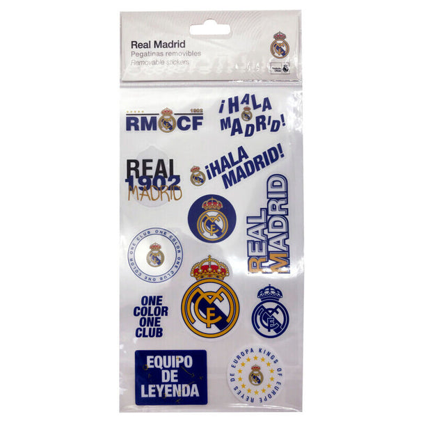 Sticker amovible Real Madrid officiel de CYP BRANDS, idéal pour personnaliser vos objets avec le logo et les couleurs du club espagnol.