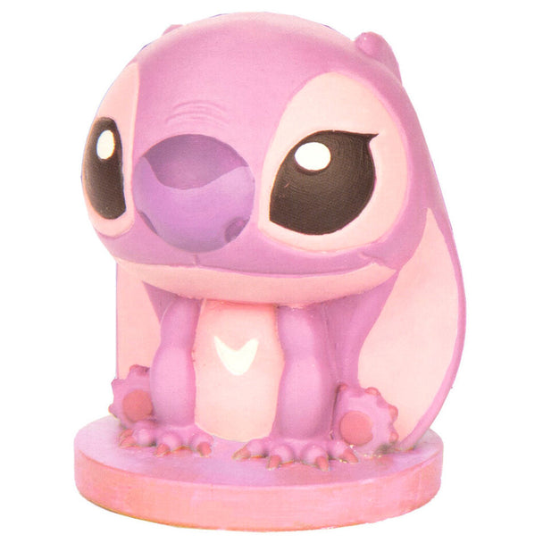 Figurine Disney Stitch Angel en plâtre prête à être peinte avec 5 pots de peinture colorée et un pinceau inclus dans le kit complet.