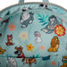 Vue latérale du sac à dos Loungefly Disney montrant la profondeur et les bretelles ajustables