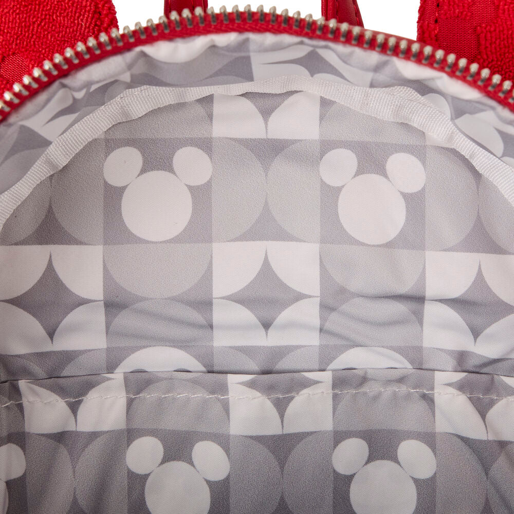 Ensemble sac à dos et porte-monnaie Loungefly Disney Mickey présenté sur fond blanc
