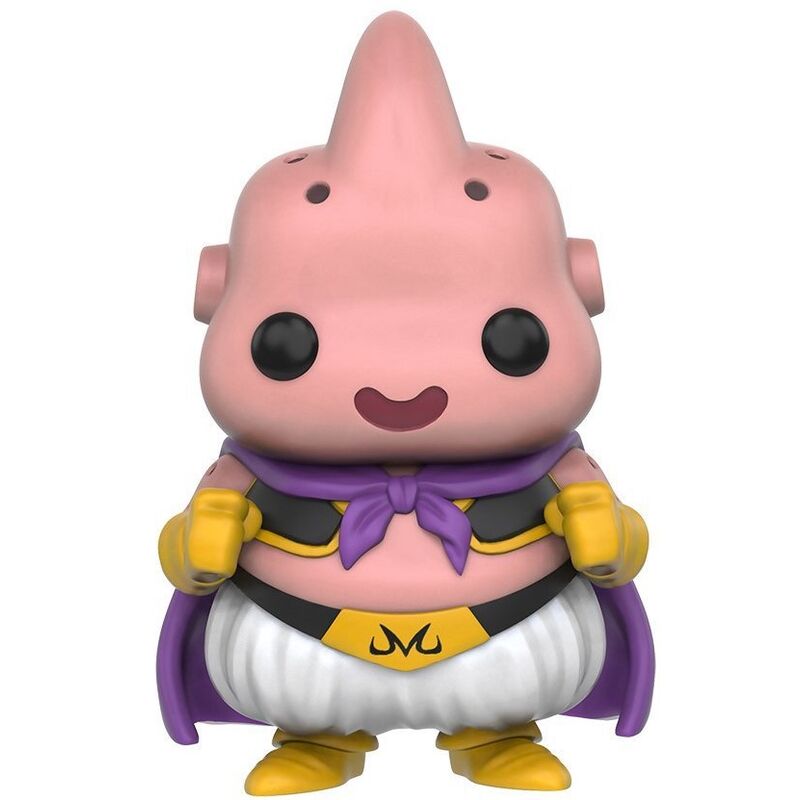 Vue rapprochée de la figurine Majin Buu Funko POP avec détails précis du personnage emblématique