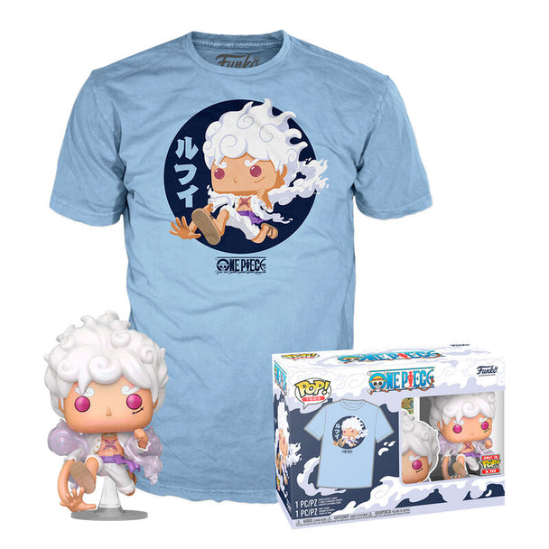 Set exclusif FUNKO One Piece Luffy Fifth Gear avec figurine POP et t-shirt officiel