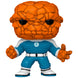 Figurine Funko POP The Thing de Marvel The Fantastic 4 en vinyle, vue de face avec boîte cadeau