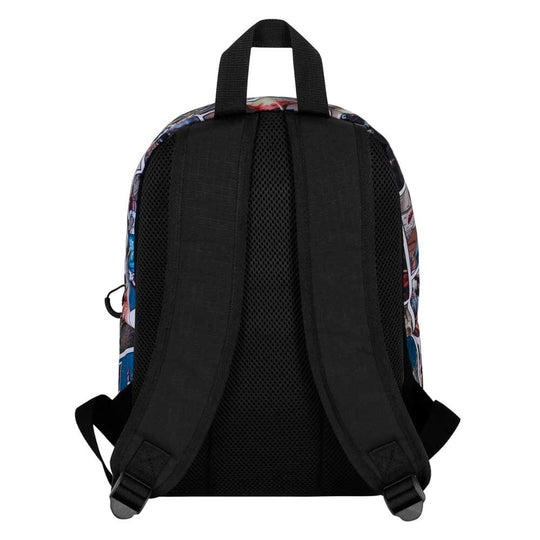 Poche avant du sac à dos Marvel Captain America avec fermeture éclair visible et design Ripstop