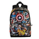 Sac à dos Marvel Captain America 35cm vue de face avec logo emblématique sur fond bleu