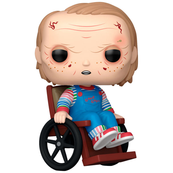 Figurine Funko POP Old Chucky de 9 cm en vinyle avec détails réalistes présentée dans sa boîte cadeau