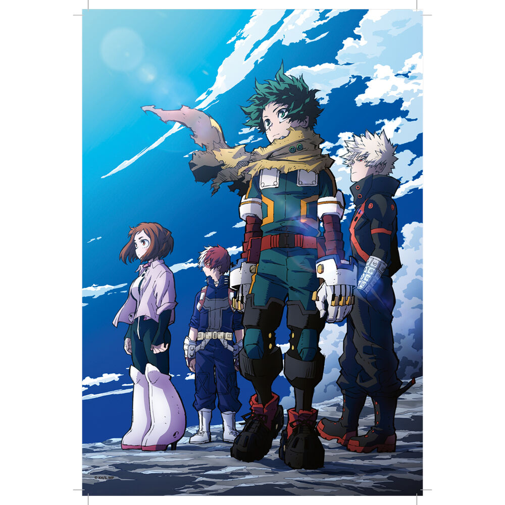 Puzzle My Hero Academia 300 pièces Ravensburger avec jeton collector, image colorée et détaillée du manga.