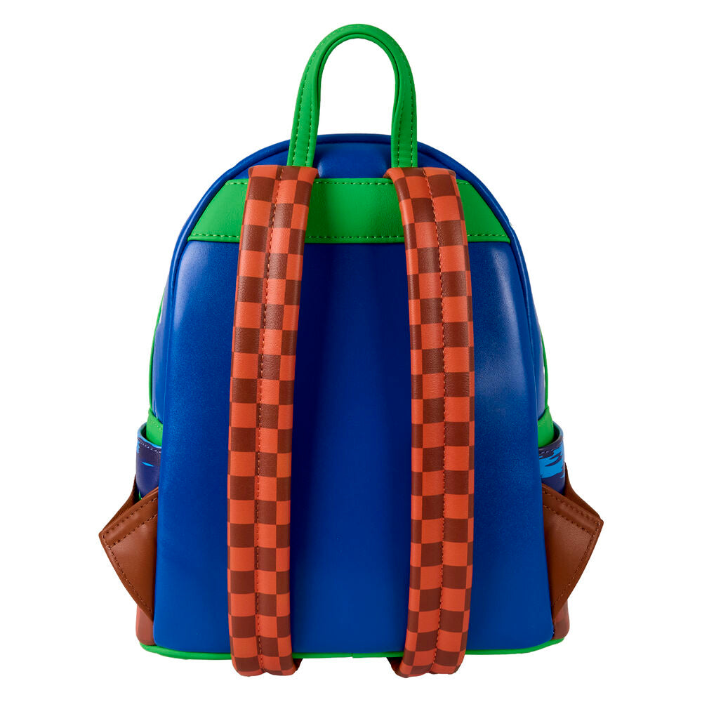 Intérieur spacieux du sac à dos Loungefly Sonic the Hedgehog pour ranger vos effets personnels