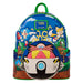 Sac à dos Loungefly Sonic the Hedgehog vue de face avec design coloré et logo officiel
