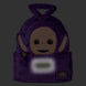 Vue latérale du sac à dos Loungefly Teletubbies avec fermeture éclair robuste et design coloré