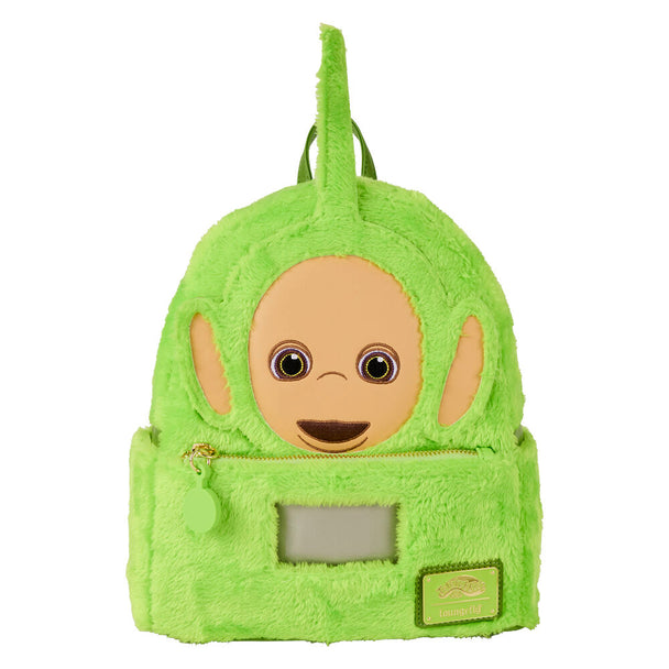 Sac à dos Loungefly Teletubbies Dipsy vue de face avec design coloré et logo officiel