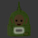 Détail du sac à dos Loungefly Teletubbies Dipsy montrant la fermeture éclair et les coutures précises