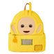 Zoom sur le logo officiel Loungefly cousu sur le sac à dos Laa-Laa Teletubbies