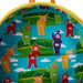 Image détaillée des fermetures éclair robustes et des coutures du sac à dos Teletubbies Laa-Laa