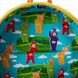 Image détaillée des fermetures éclair robustes et des coutures du sac à dos Teletubbies Laa-Laa