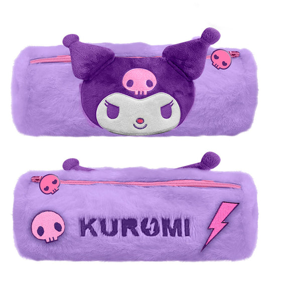 Trousse Hello Kitty Kuromi KIDS LICENSING, vue détaillée du design avec les personnages et les couleurs vives, idéale pour les fans de Sanrio et de papeterie kawaii.