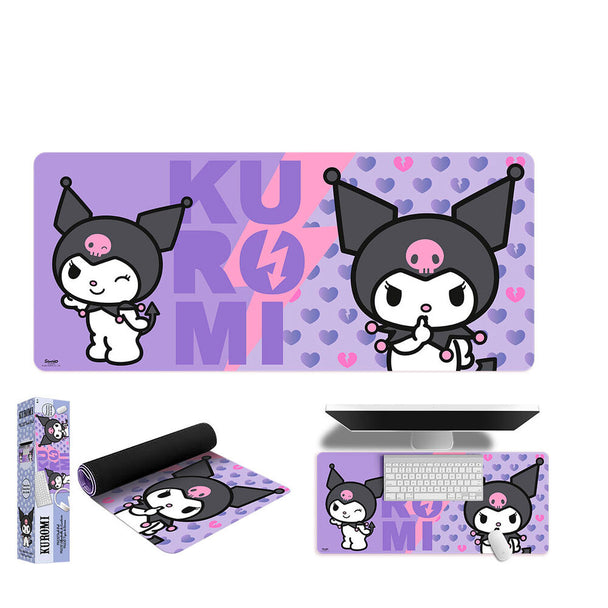 Tapis de bureau gaming Hello Kitty Kuromi de 80x35cm avec design coloré et antidérapant, parfait pour gamers et fans KIDS LICENSING.