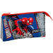 Vue avant de la trousse triple Marvel Spiderman avec illustrations colorées du super-héros en action