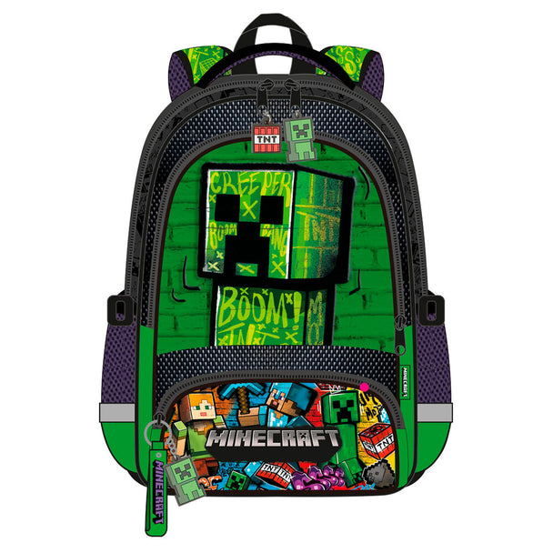 Sac à dos Minecraft 42 cm KIDS LICENSING avec design coloré et logo officiel visible
