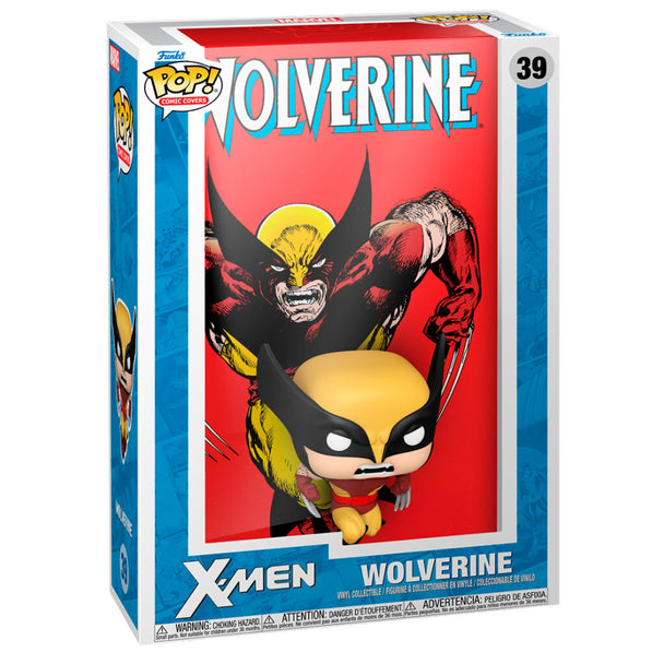 Emballage original de la figurine POP Wolverine Comic Cover Marvel X-Men avec dimensions visibles