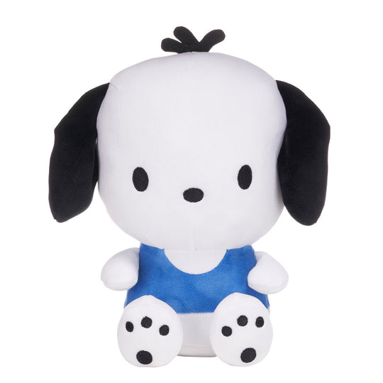 Peluche Hello Kitty et Pochacco de 25cm signée PLAY BY PLAY, vue de face, douce et colorée.