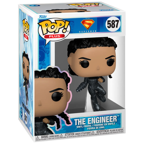 Détail de la figurine Funko POP Superman montrant son costume classique bleu et rouge