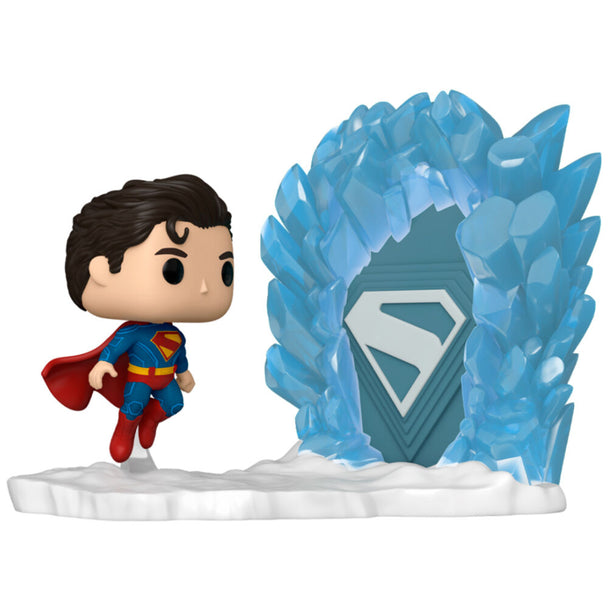 Figurine POP Moment FUNKO Superman debout devant la Forteresse de Solitude, hauteur 16,5 cm