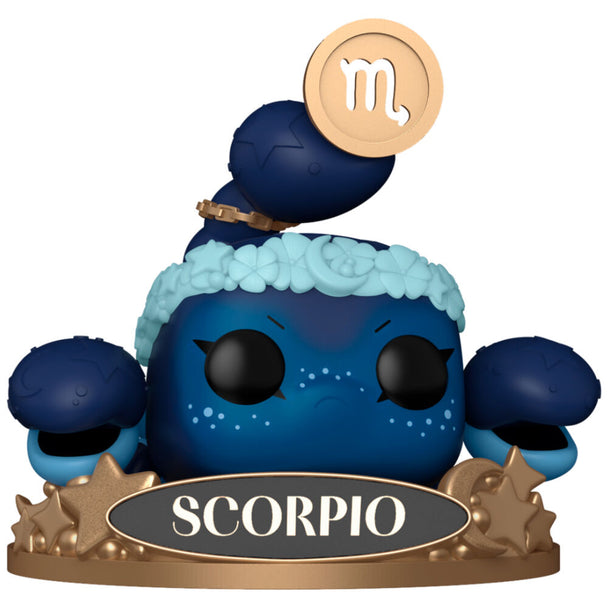 Figurine Funko POP Scorpion Zodiac de 9 cm en vinyle, vue de face avec détails colorés et boîte cadeau