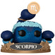 Figurine Funko POP Scorpion Zodiac de 9 cm en vinyle, vue de face avec détails colorés et boîte cadeau
