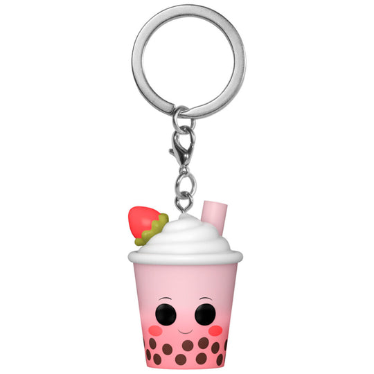 Porte-clés Funko Pocket POP représentant un Boba Tea kawaii avec des perles colorées et un design détaillé