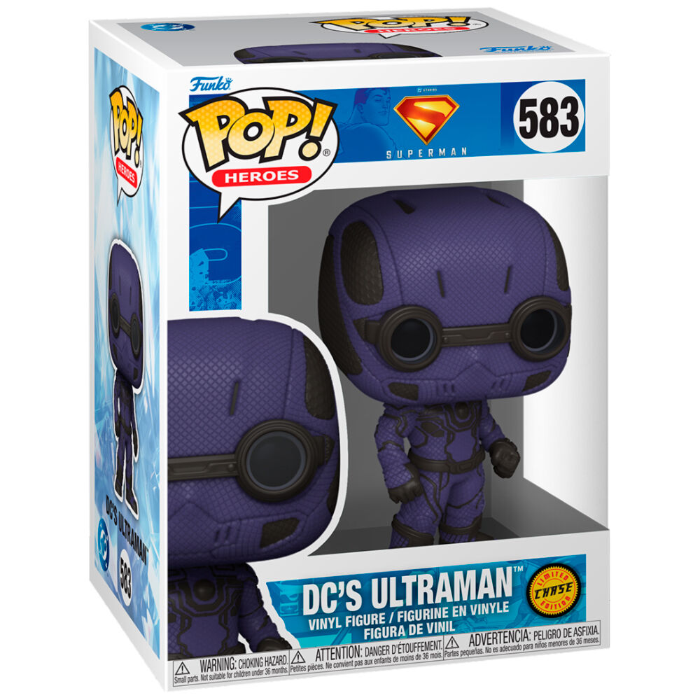 Photo de la boîte cadeau de la figurine Funko POP Superman avec illustrations DC Comics visibles