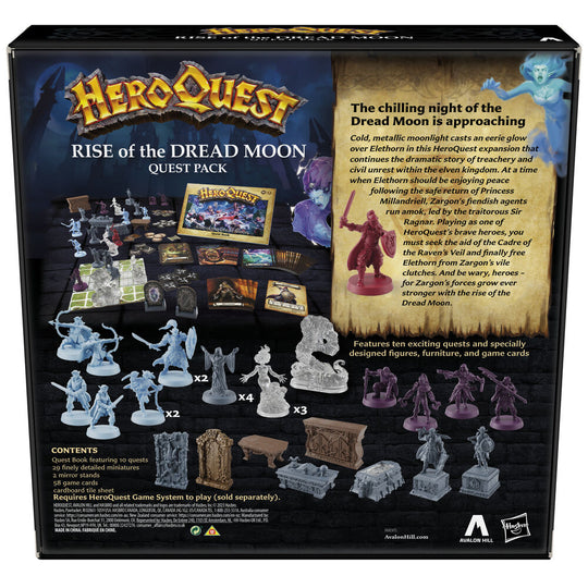 Carte de jeu et accessoires pour l'extension Heroquest Rise of the Dread Moon
