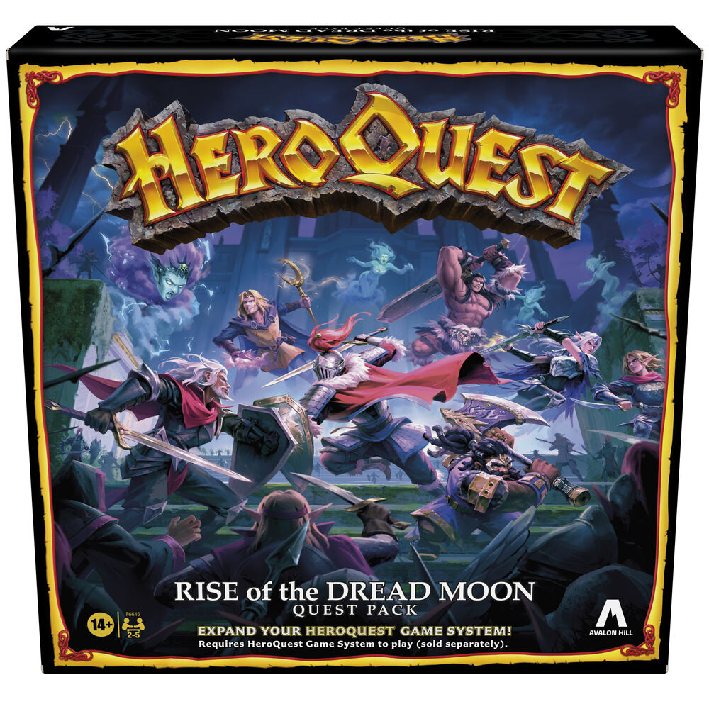 Boîte du jeu Heroquest Rise of the Dread Moon extension par HASBRO en anglais