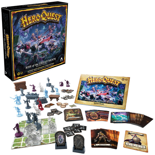 Figurines de héros et monstres incluses dans l'extension Heroquest Rise of the Dread Moon