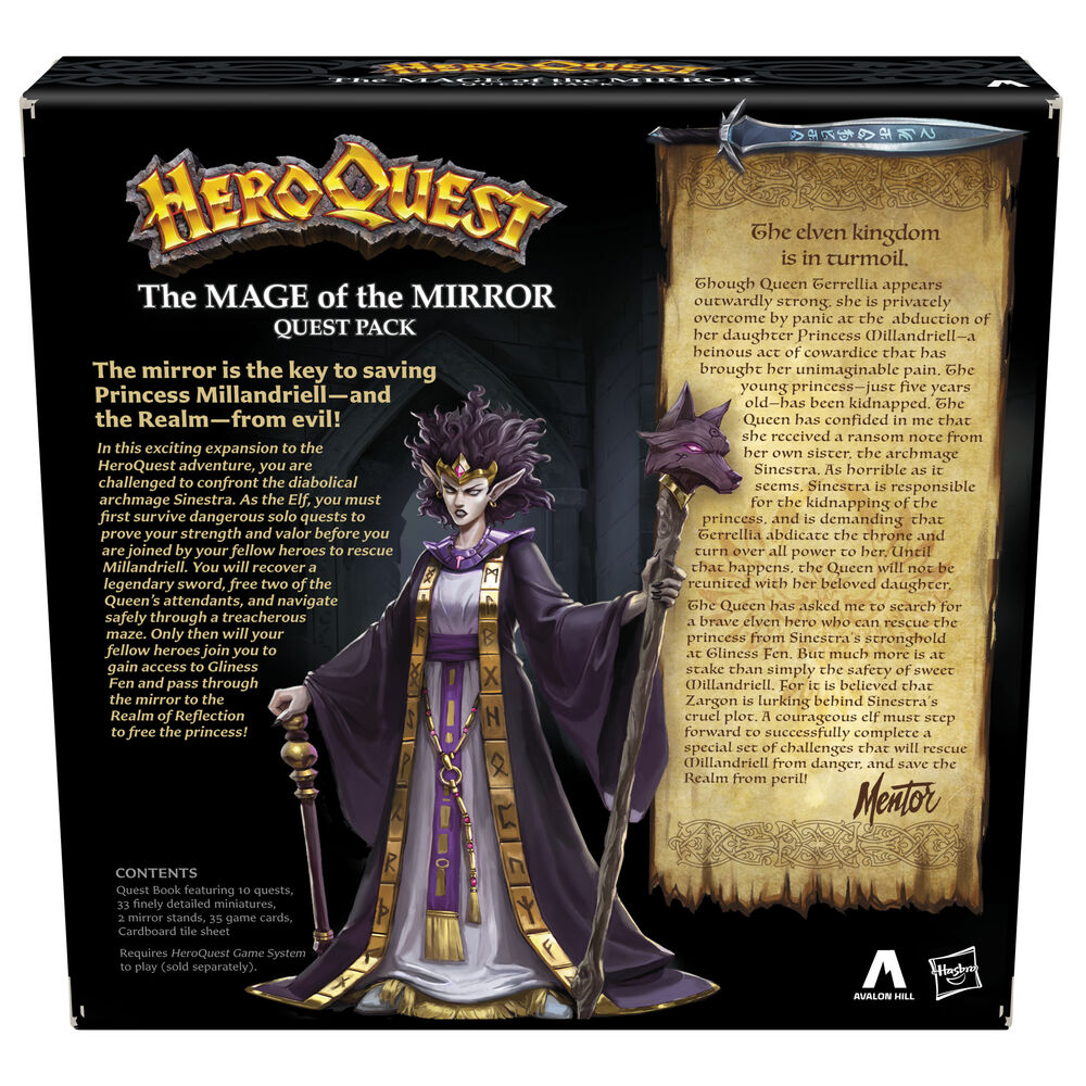 Figurines de héros et ennemis incluses dans l'extension Heroquest The Mage of the Mirror