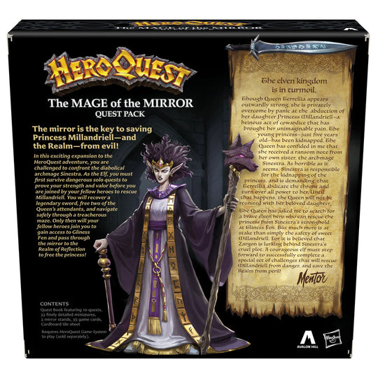 Figurines de héros et ennemis incluses dans l'extension Heroquest The Mage of the Mirror