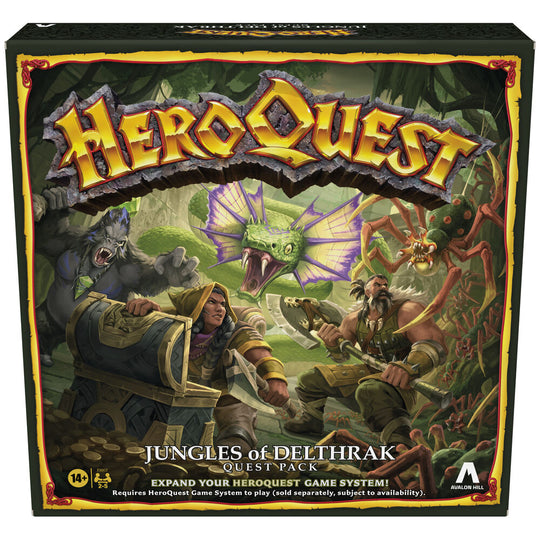 Boîte du jeu d'extension Heroquest Jungles of Delthark par HASBRO vue de face