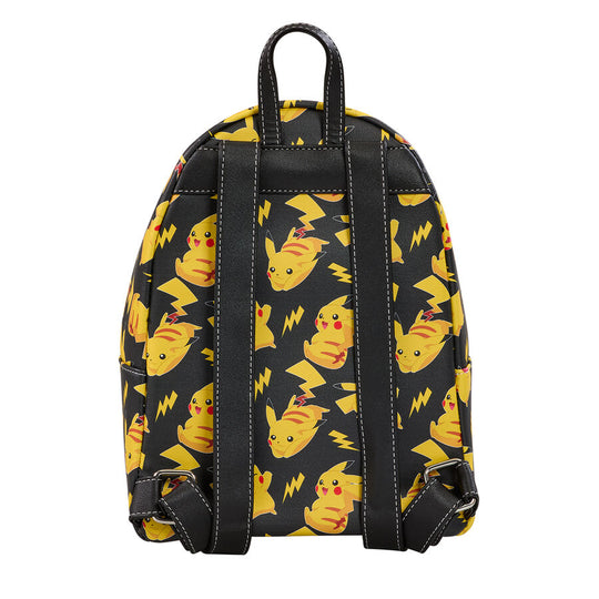 Intérieur du sac à dos Loungefly Pikachu avec compartiments bien organisés