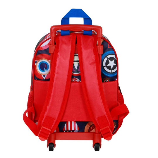Détail des poches latérales en mesh sur le trolley Captain America Patriot KARACTERMANIA