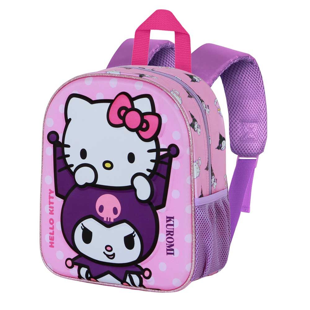 Dos rembourré et bretelles ajustables du sac à dos Hello Kitty Playful 3D