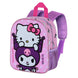 Dos rembourré et bretelles ajustables du sac à dos Hello Kitty Playful 3D