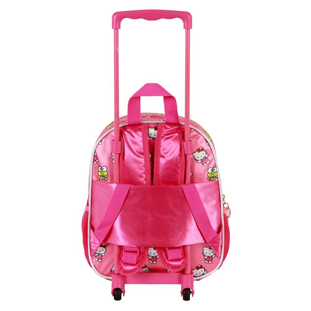 Compartiment principal du trolley Hello Kitty ouvert avec fermeture éclair visible