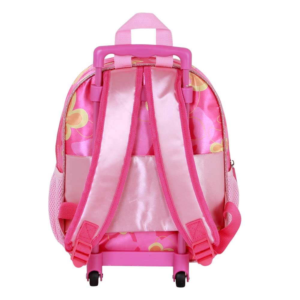 Côté du trolley avec deux poches latérales en filet pour accessoires