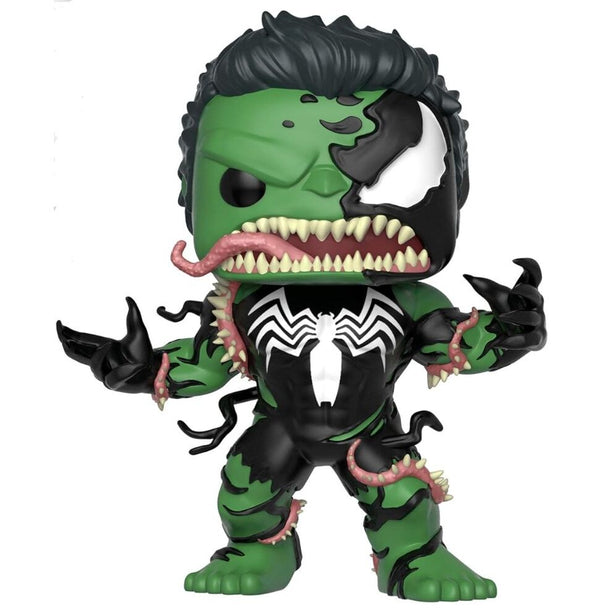 Détail de la figurine Venomized Hulk montrant les traits Venom et Hulk en vinyle