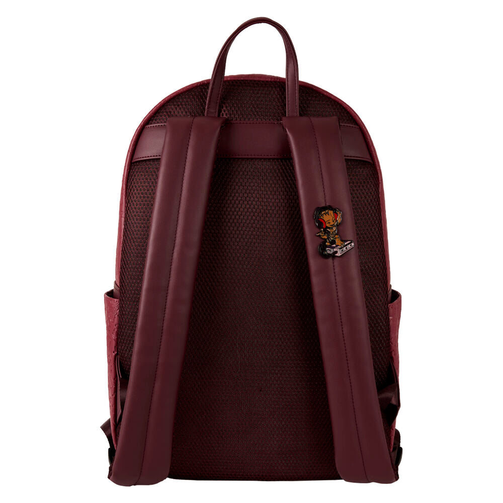 Détail des motifs et finitions du sac à dos Loungefly inspiré des Gardiens de la Galaxie Marvel