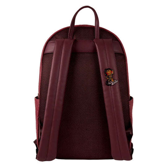 Détail des motifs et finitions du sac à dos Loungefly inspiré des Gardiens de la Galaxie Marvel